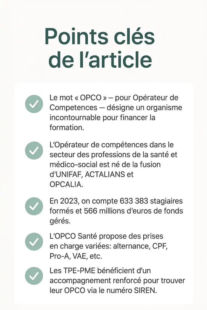 opco sante : opérateur de compétences